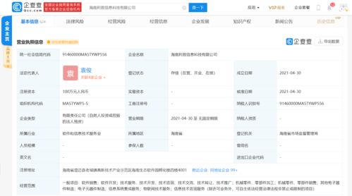 利揚芯片進軍海南 百萬元注冊資本錨定信息系統集成新藍海
